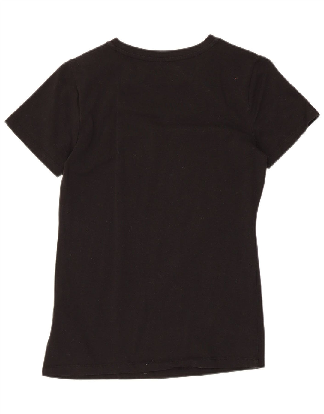 CALVIN KLEIN JEANS Damen Grafik T-Shirt Top UK 6 XS Schwarz Baumwolle