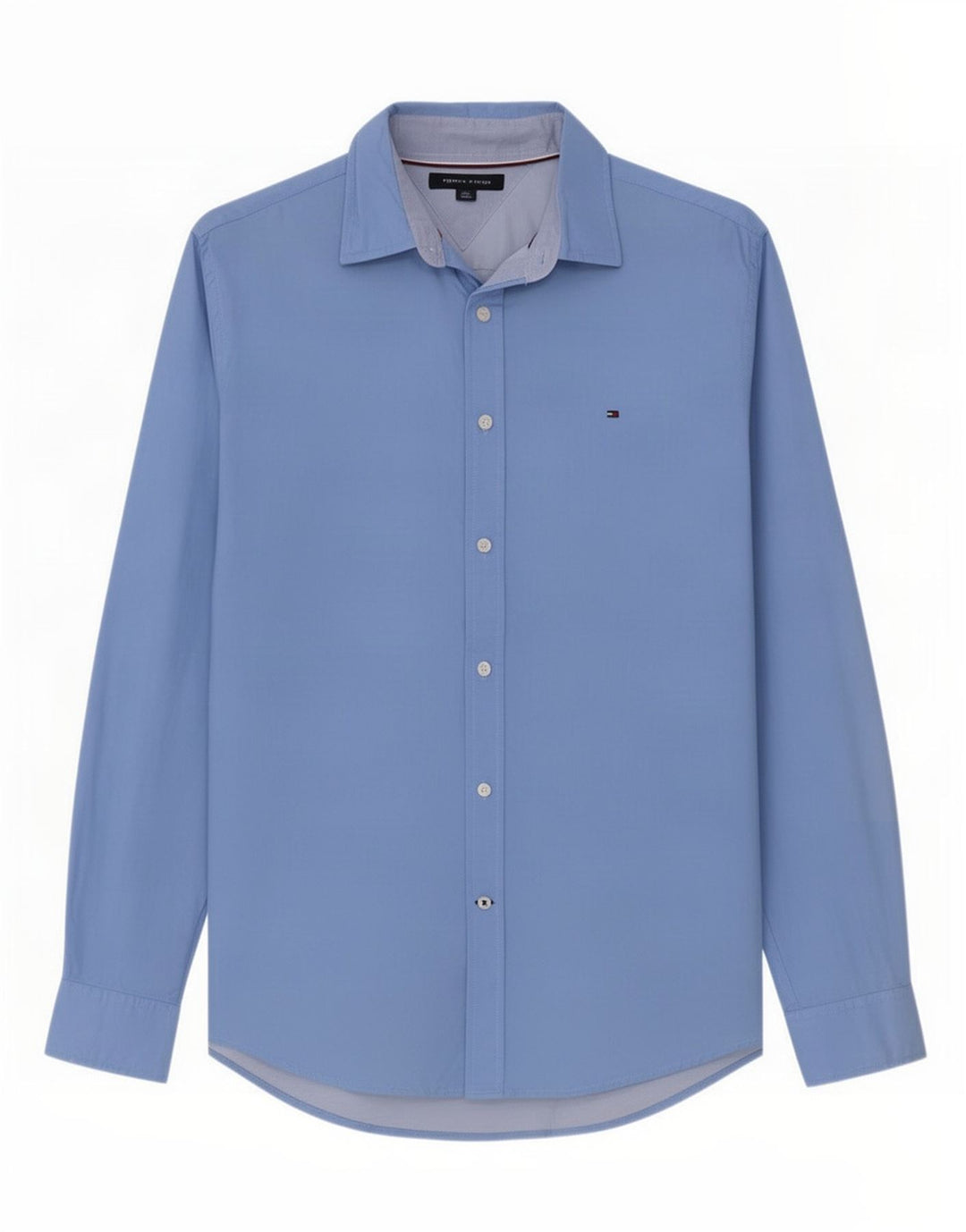 Tommy Hilfiger Herrenhemd, große blaue Baumwolle