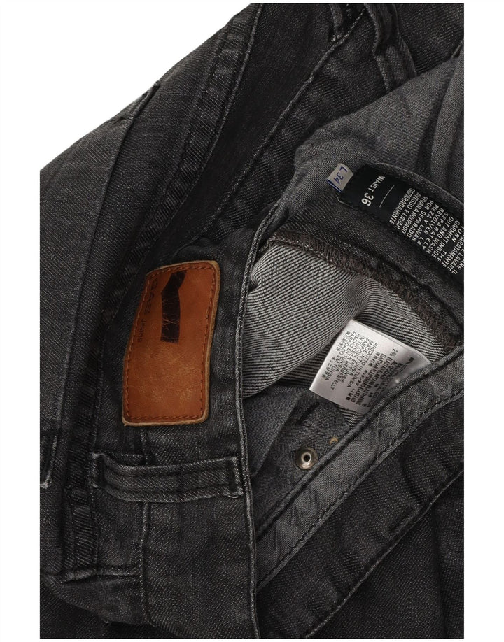 Gas Herren Morris Straight Jeans W36 L30 Graue Baumwolle