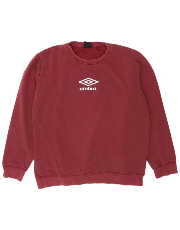 Umbro Herren-Sweatshirt mit Grafik, 2XL, Burgunderrot, Baumwolle