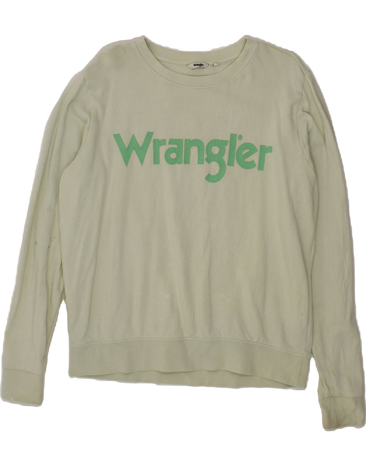 WRANGLER Womens Oversized Graphic Sweatshirt Jumper UK 14 Medium Green Vintage Wrangler and Second-Hand Wrangler from Messina Hembry 