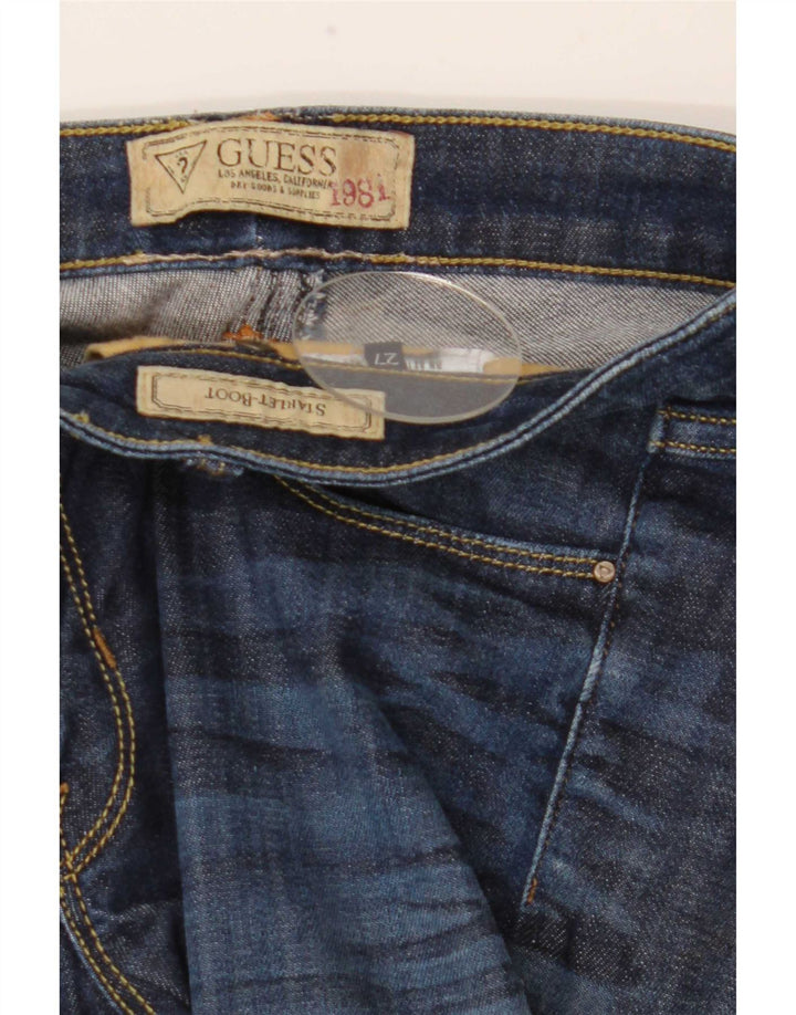 Guess Damen Bootcut Jeans W27 L33 Marineblau