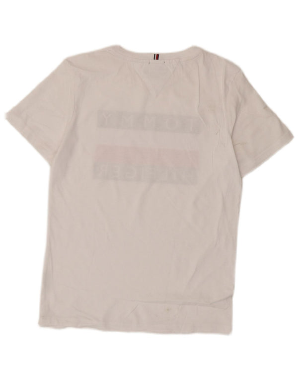 Tommy Hilfiger T-Shirt mit Grafik für Jungen, 13–14 Jahre, weißes Farbblockdesign