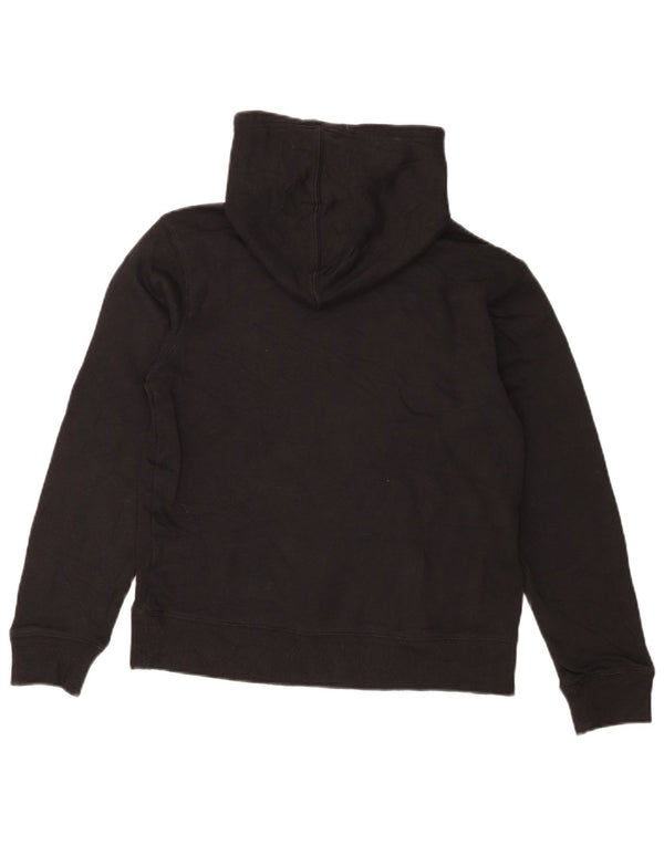 Champion Womens Crop Graphic Hoodie Pullover UK 14 Große schwarze Baumwolle