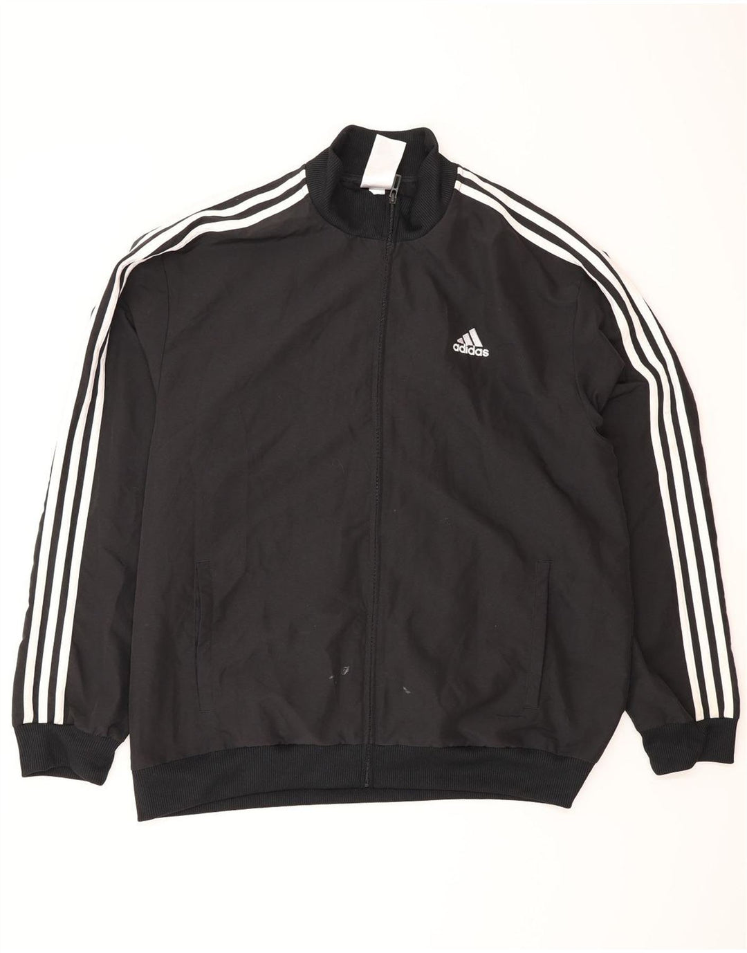 Adidas Herren-Trainingsanzug-Top-Jacke, großes schwarzes Polyester