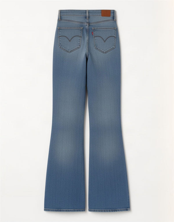 Levi's Womens 725 High Rise Bootcut Jeans W28 L32 Blue Cotton