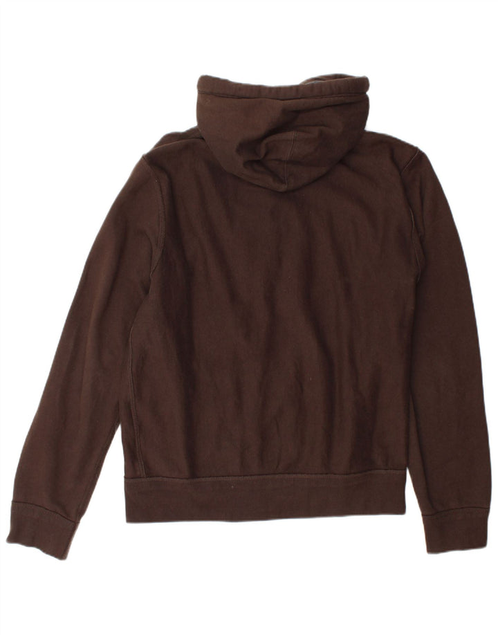 Zara Herren-Kapuzenpullover mit grafischem Reißverschluss, EU 40, Mittelbraun