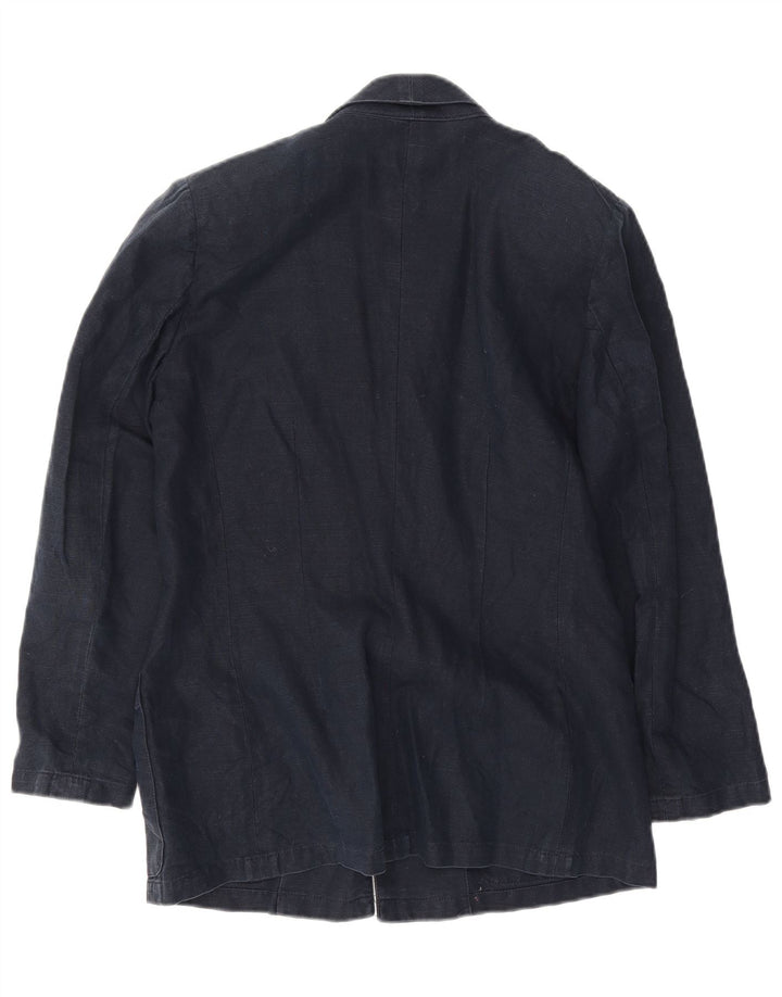 Luisa Spagnoli Damen 1-Knopf-Blazerjacke UK 10 Small Marineblau