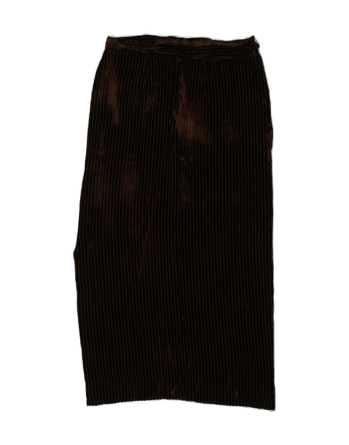 VINTAGE Womens Maxi Skirt W28 Medium Brown Pinstripe | Vintage Vintage | Thrift | Second-Hand Vintage | Used Clothing | Messina Hembry 