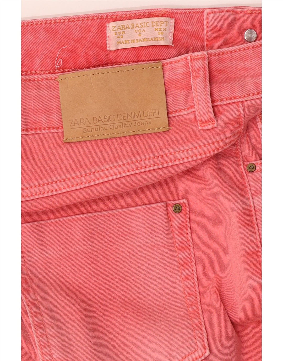 ZARA Womens Slim Jeans EU 40 Medium W30 L29 Pink Vintage Zara and Second-Hand Zara from Messina Hembry 