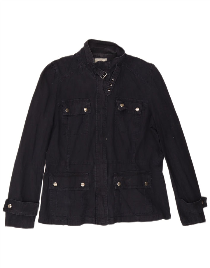 Converse Damen Utility-Jacke UK 16 Large Marineblaue Baumwolle