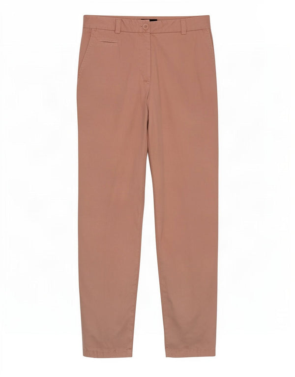 Marks & Spencer Womens Slim Chino Trousers UK 10 Small W27 L30 Pink Cotton
