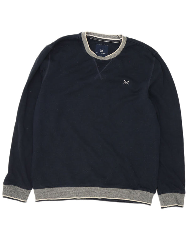 Crew Clothing Herren-Sweatshirt, groß, Marineblau, Farbblock-Polyester