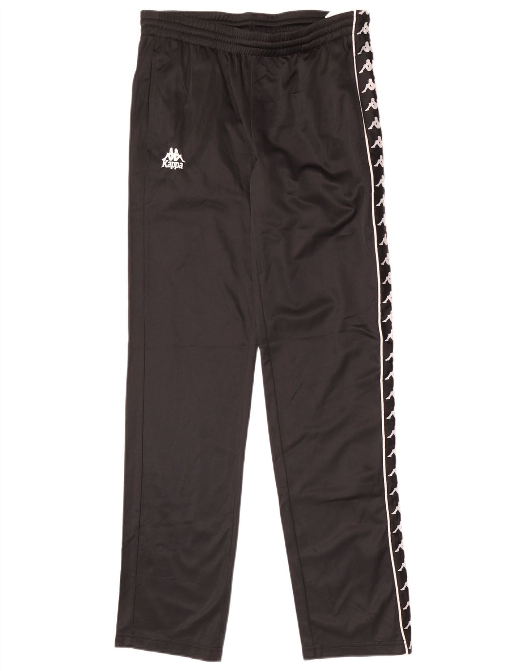 Kappa Herren-Trainingshose mit Grafik, mittelschwarzes Polyester