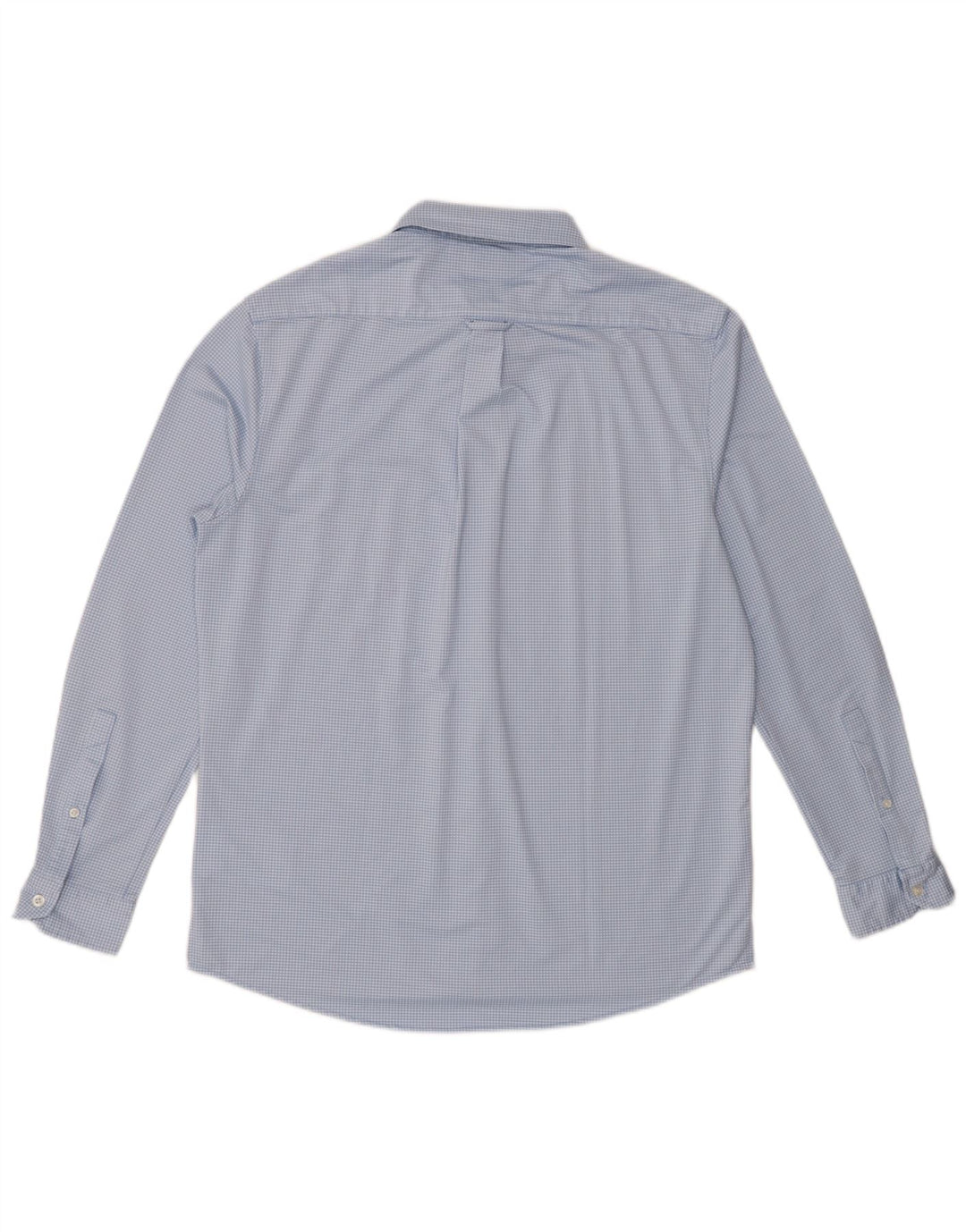 Musto Herrenhemd, großes blaues Gingham-Polyester