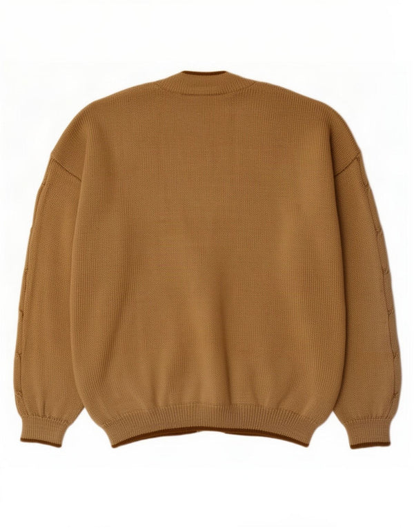 Vintage Herren Strickjacke Pullover Groß Beige