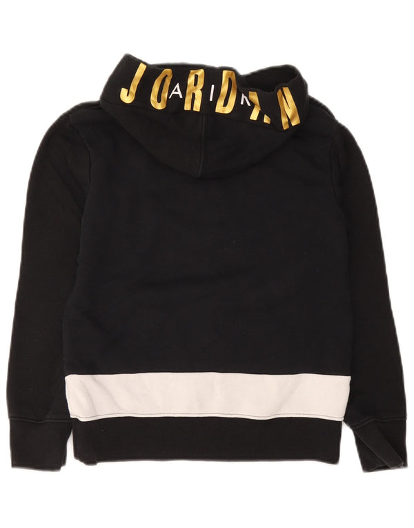 Jordan Jungen-Pullover mit Grafik-Kapuzenpullover, 8–9 Jahre, Größe S, Schwarz, Colourblock-Baumwolle