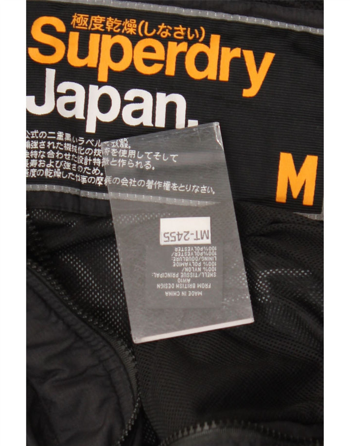 SUPERDRY Damen Windjacke UK 14 Mittelschwarzes Nylon