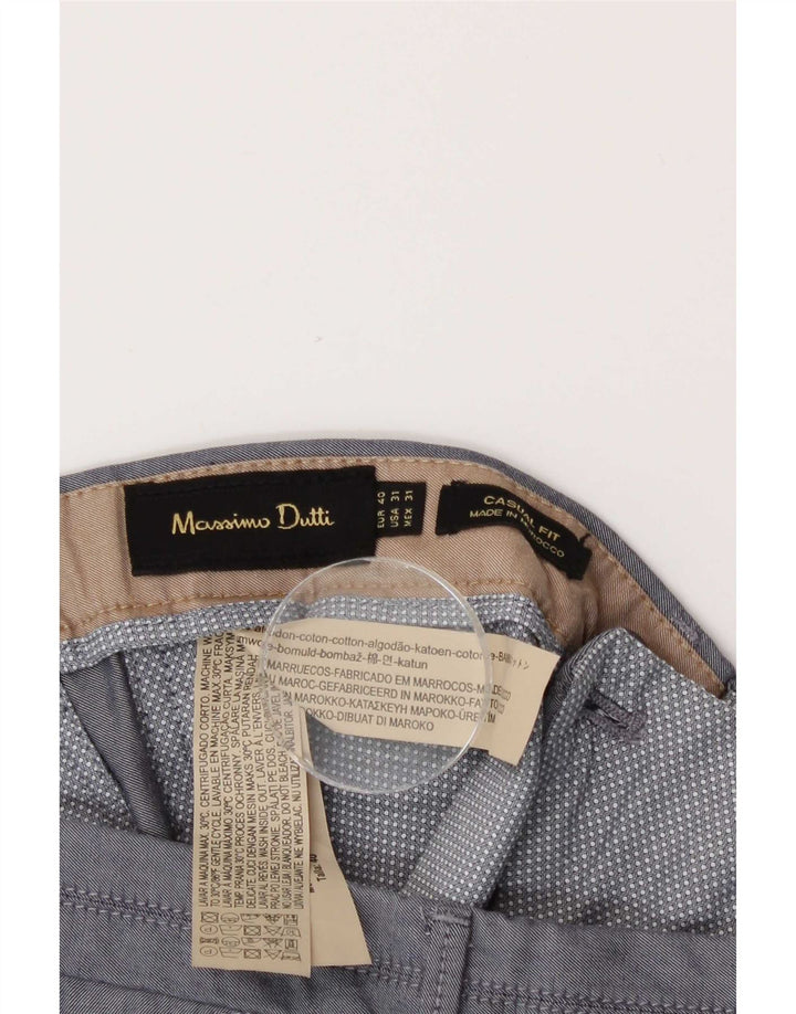 Massimo Dutti Herren gerade Chinohose EU 40 Medium W31 L30 Grau Baumwolle