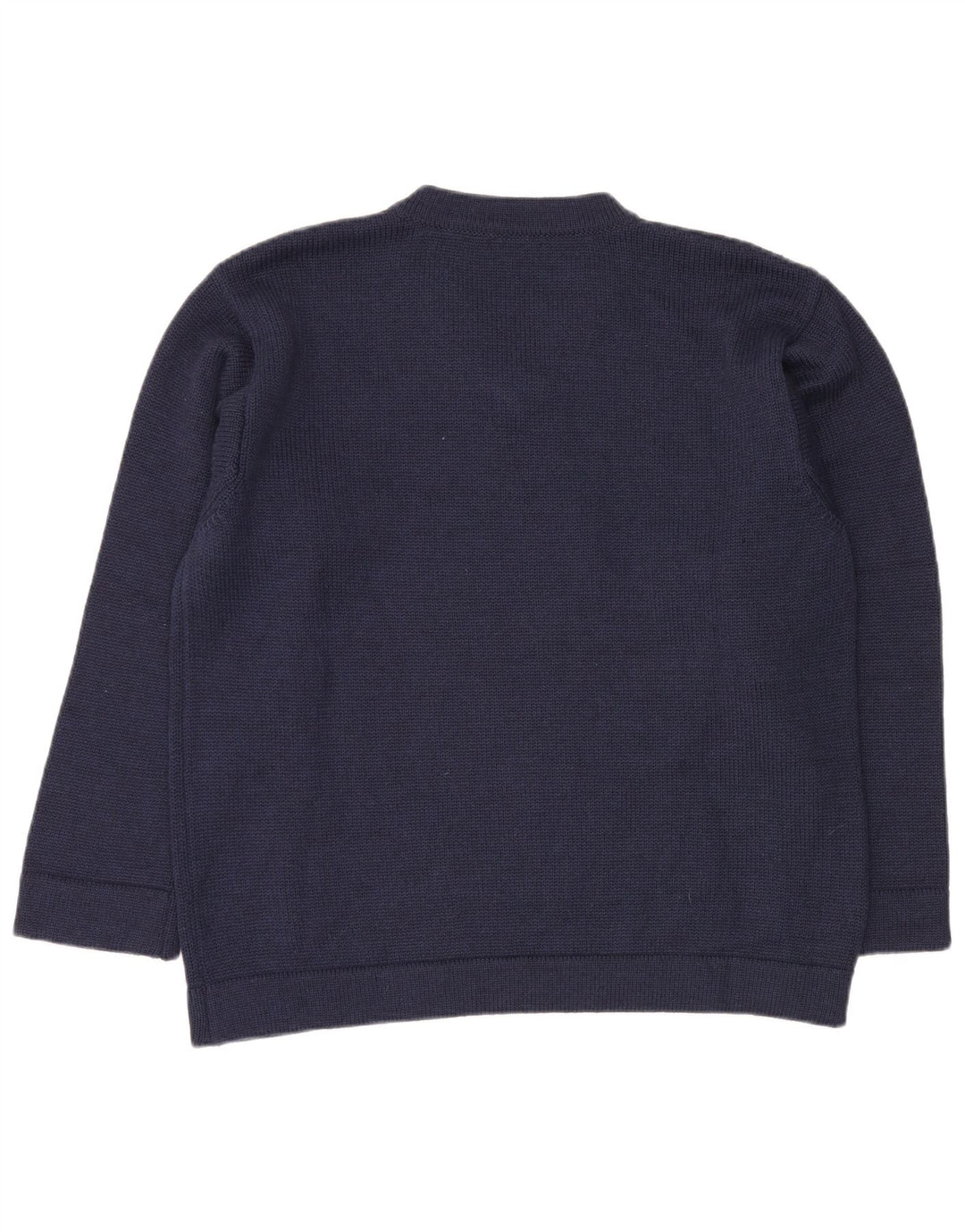 SISLEY Herren-Pullover mit V-Ausschnitt, groß, marineblaue Wolle