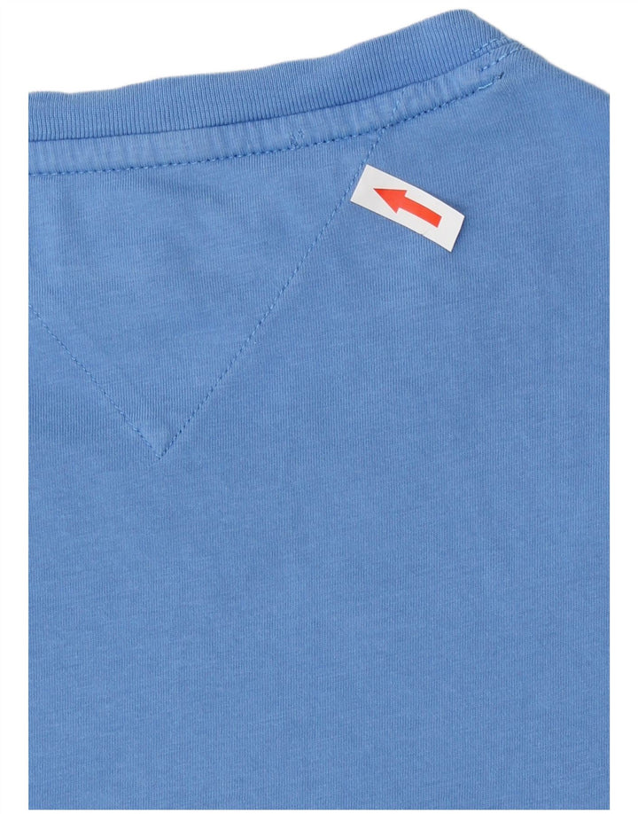Tommy Hilfiger Herren T-Shirt Top mittelblaue Baumwolle
