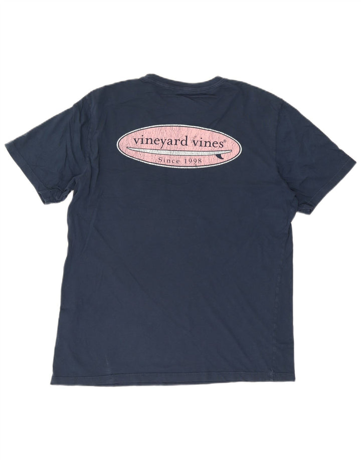 Vineyard Vines Herren-T-Shirt mit Grafik, mittlere Marineblau-Baumwolle