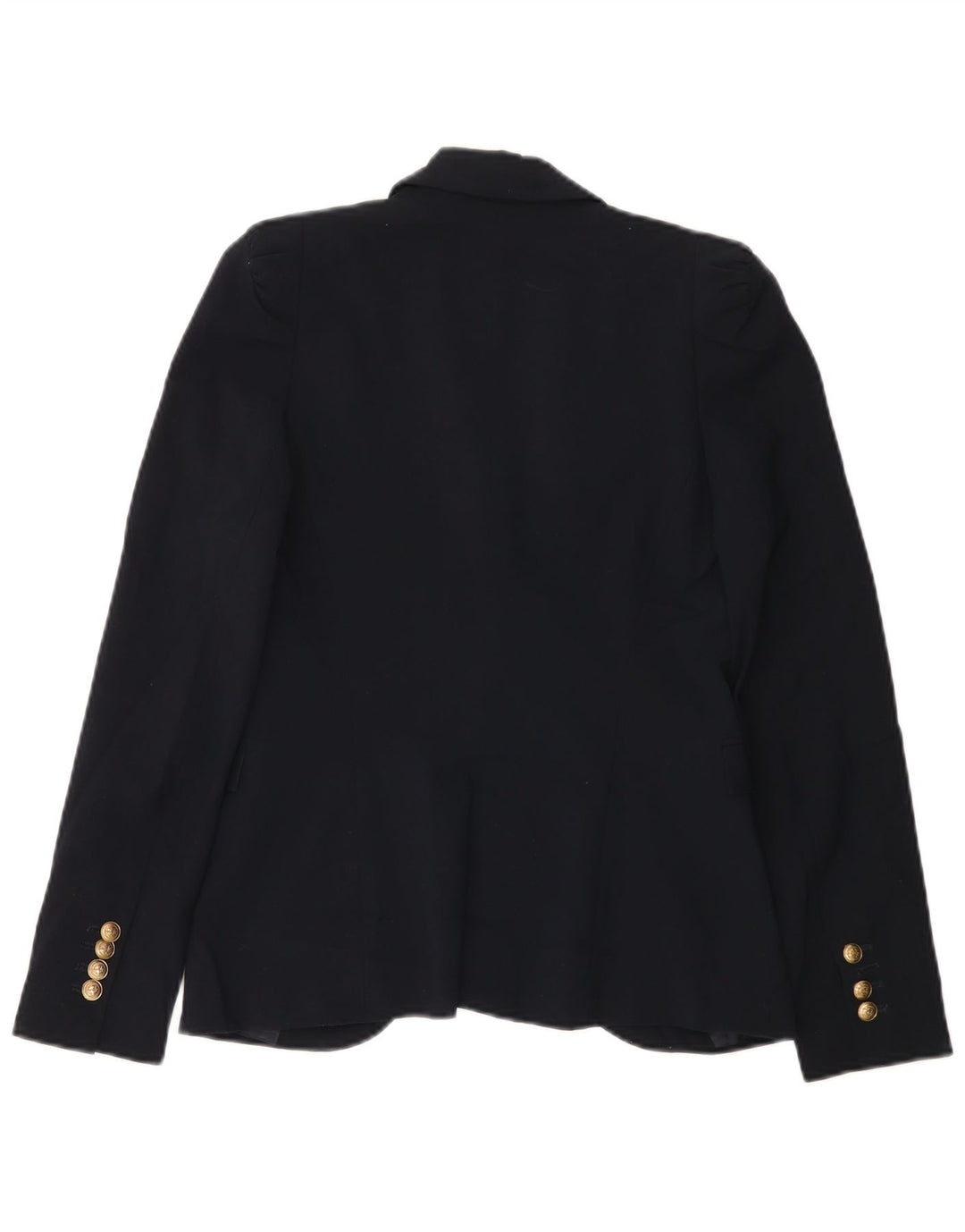 Zara Damen 1-Knopf-Blazerjacke UK 6 XS Marineblau Polyester