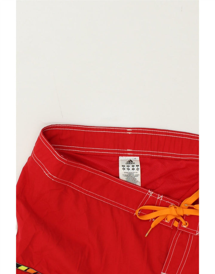 ADIDAS Herren Badeshorts mit Grafik, Mittelrotes Polyester