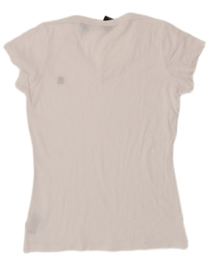 G-Star Damen T-Shirt Top UK 12 Mittelweiße Baumwolle
