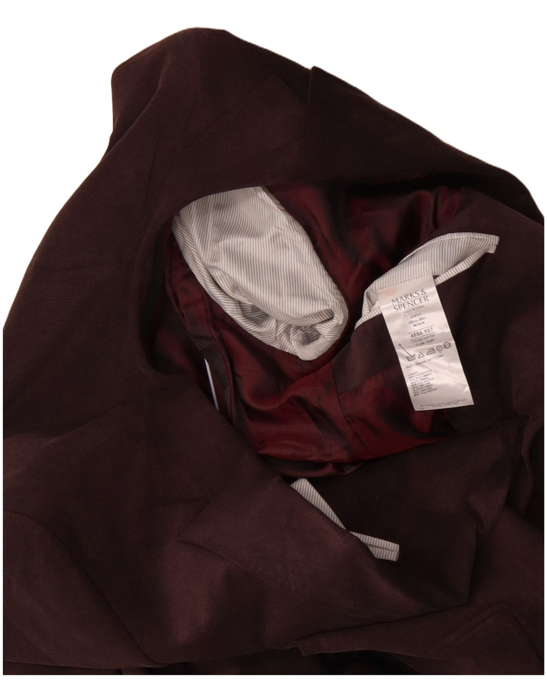 MARKS & SPENCER Mens 2 Button Corduroy Blazer Jacket UK 38 Medium Burgundy