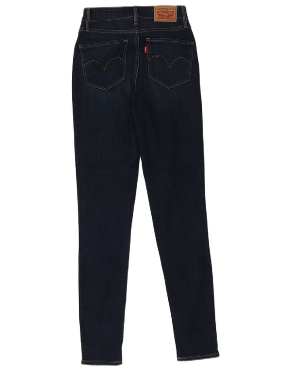 Levi's Damen 721 High Rise Skinny Jeans W25 L30 Marineblau Baumwolle