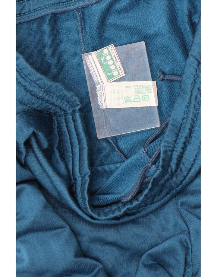 Diadora Herren-Trainingsanzug mit Grafik, UK 42, Größe L, blau, Colourblock-Polyester
