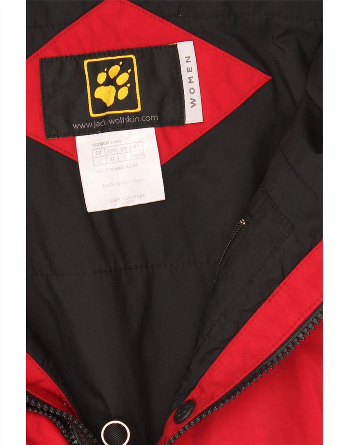 Jack Wolfskin Damen Windjacke UK 14/16 Large Red Colourblock