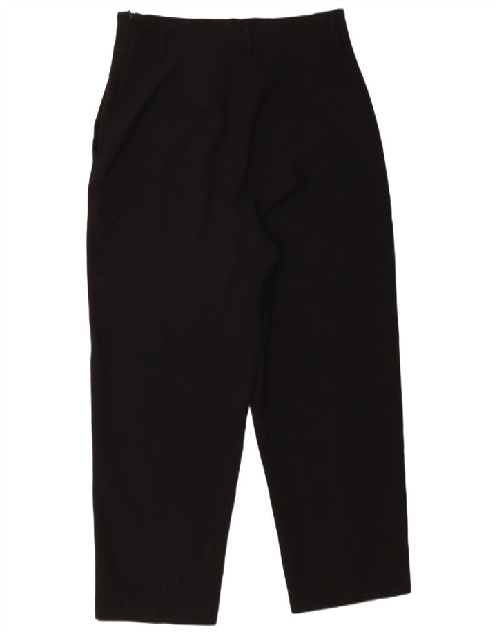 Zara Damen Tapered Chino-Hose, Größe L, W30, L26, Schwarz, Polyester
