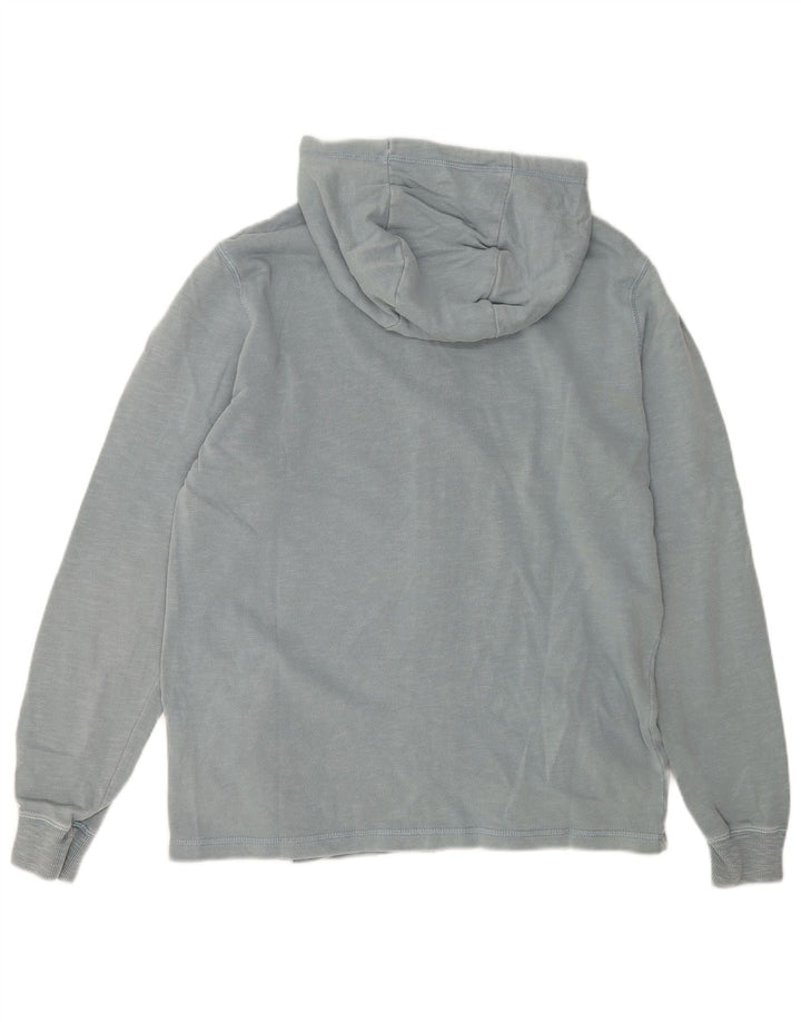 Animal Herren-Kapuzenpullover mit Reißverschluss, mittelblau gesprenkelte Baumwolle