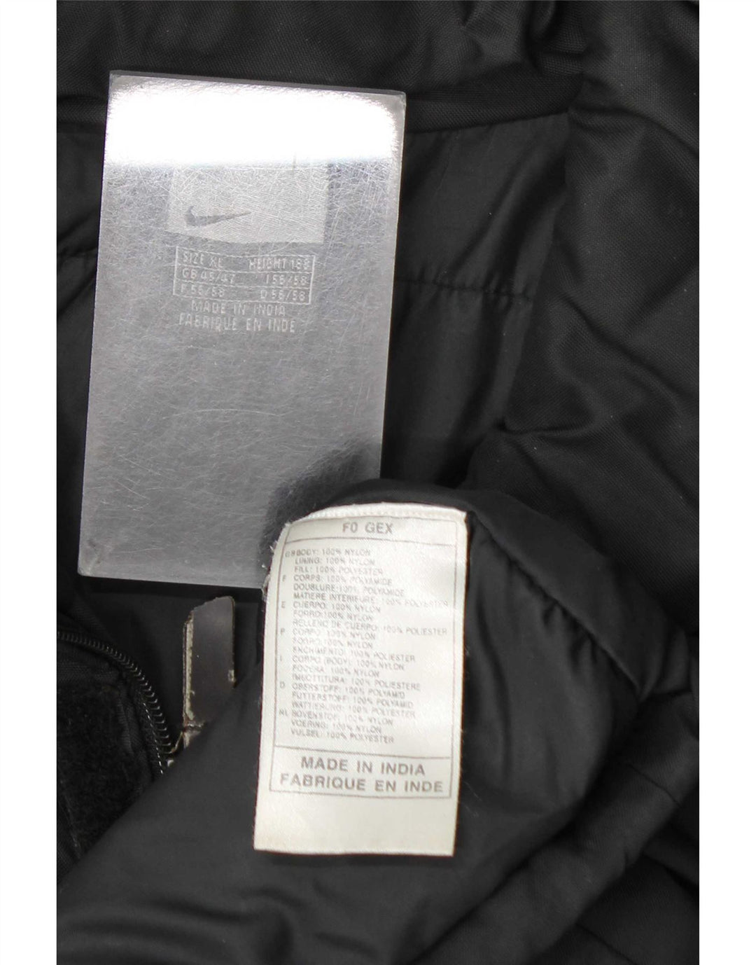 Nike Herren Windjacke UK 45/47 XL Schwarz Nylon
