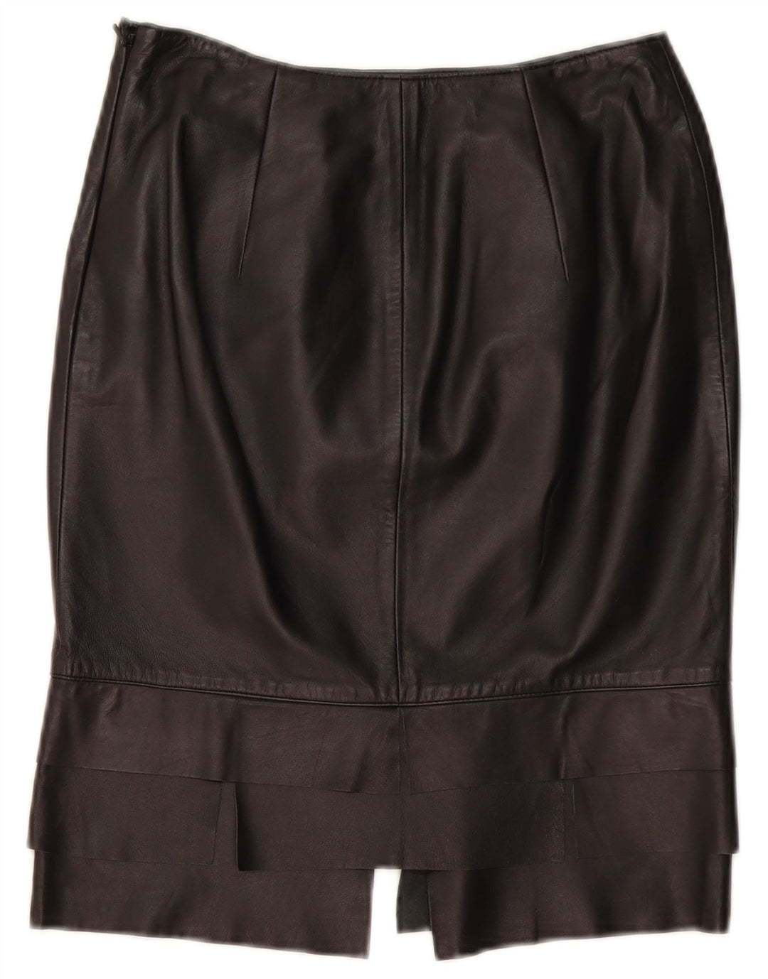 ROBERTA SCARPA Damen Rock mit hoher Taille US 6 Medium W26 Schwarzes Leder