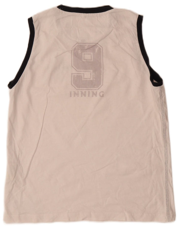 Champion Tanktop für Jungen mit Grafik, 13–14 Jahre, XL, weiße Farbblock-Baumwolle
