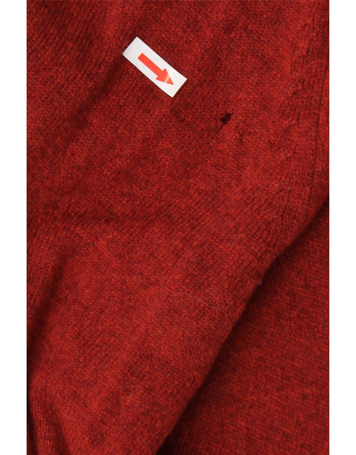 Marks & Spencer Herren-Pullover mit U-Boot-Ausschnitt, große orangefarbene Wolle