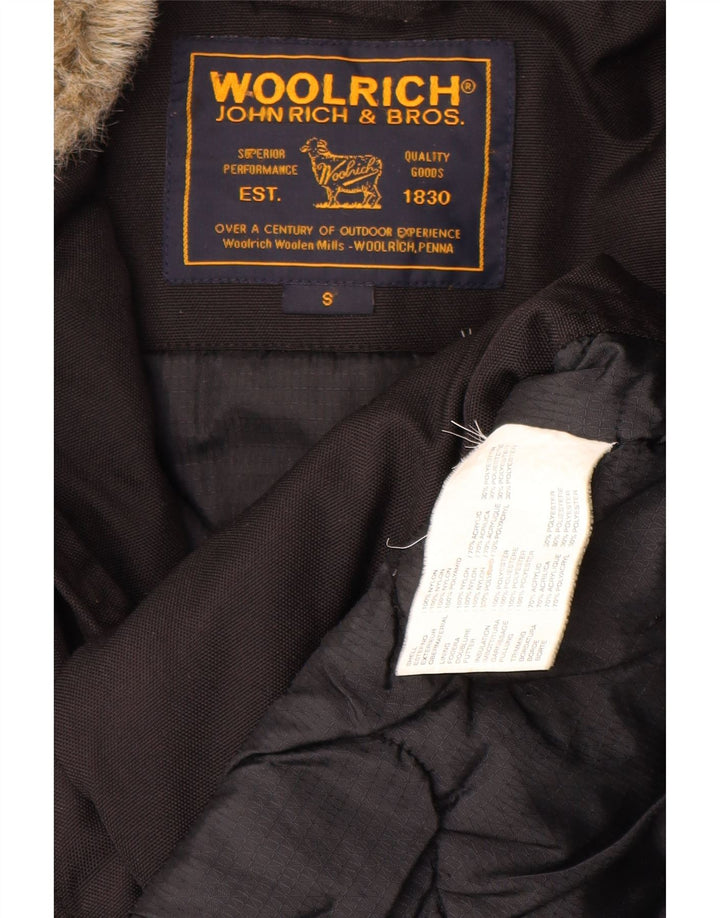 Woolrich Herren-Parka mit Kapuze, UK 36, Größe S, Schwarz, Polyester