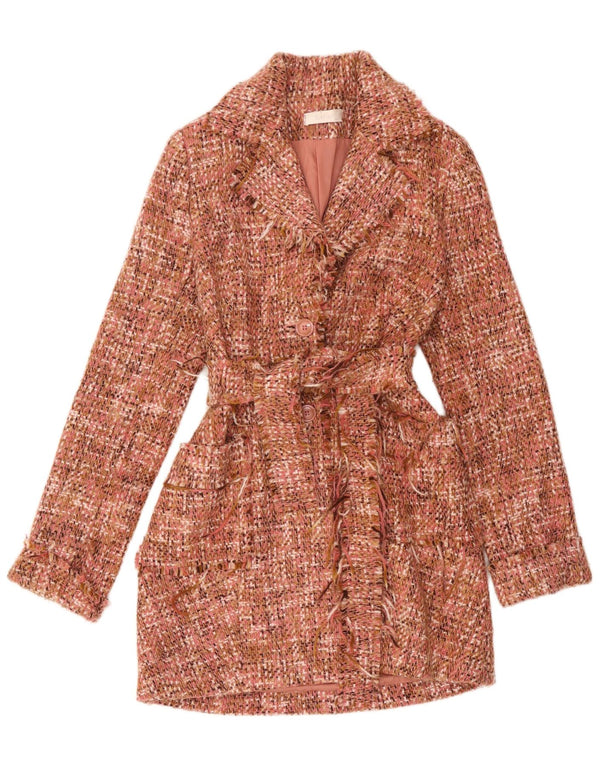 Vintage Damen Mantel UK 8 Small Pink Meliert