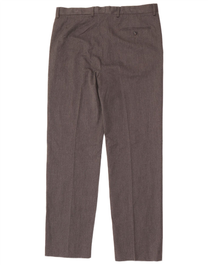 Marks & Spencer Herren-Anzughose in normaler Passform, W34, L33, grau, Polyester