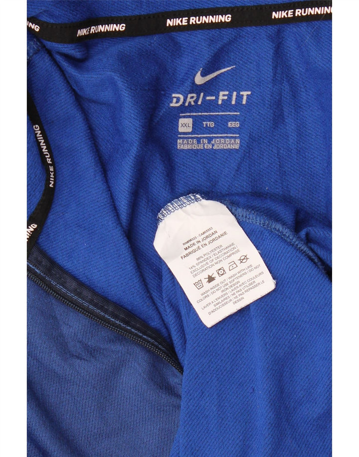 NIKE Herren Dri Fit Pullover-Trainingsanzug mit Reißverschluss, 2XL, Blau, Polyester