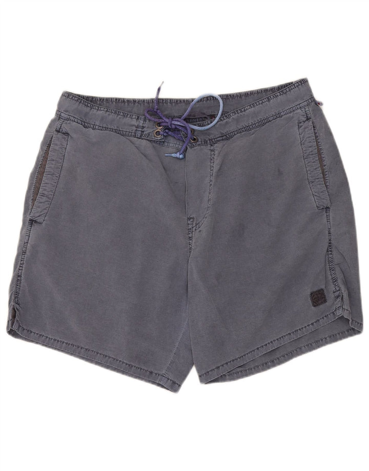 Murphy & Nye Herren-Freizeitshorts W38 XL Blaue Baumwolle