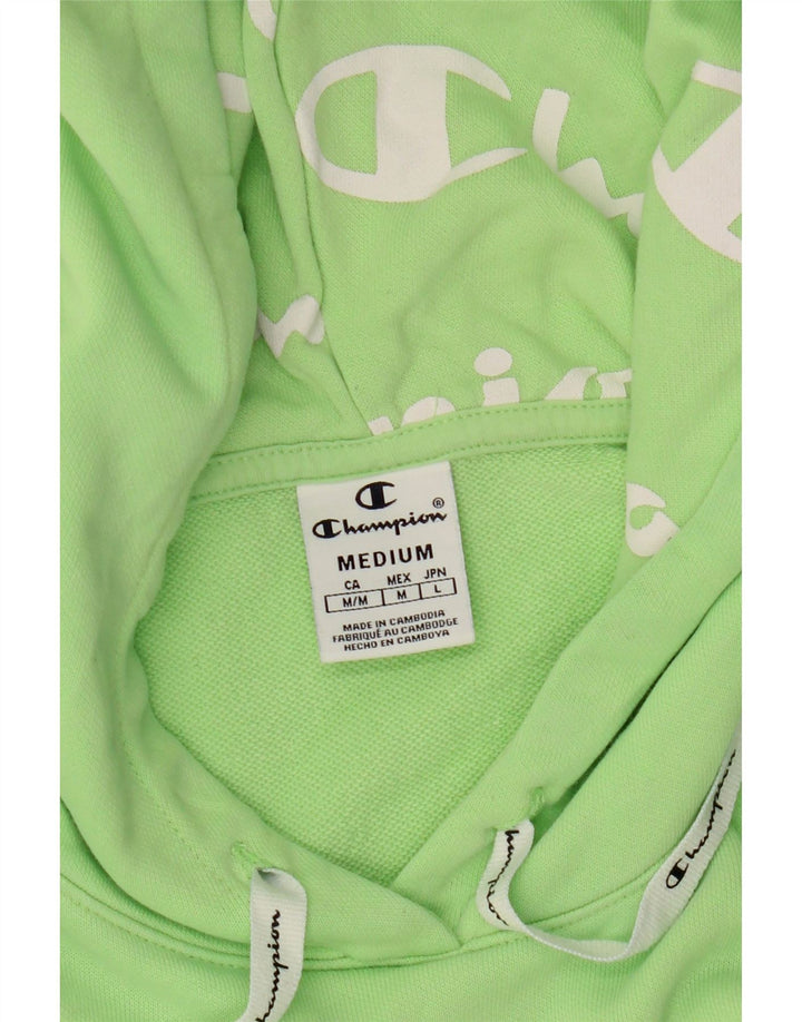 Champion Damen Graphic Hoodie Pullover UK 12 Mittelgrün