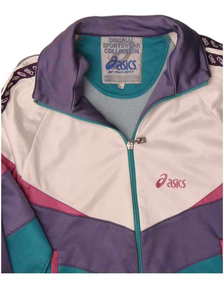 Asics Herren-Trainingsanzug mit grafischem Oberteil, IT 52, Größe L, Grün, Farbblock
