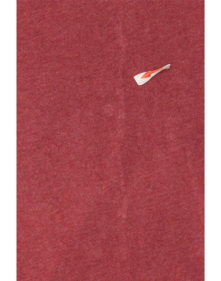 Superdry Herren T-Shirt-Oberteil, Größe S, Burgunderrot, Baumwolle