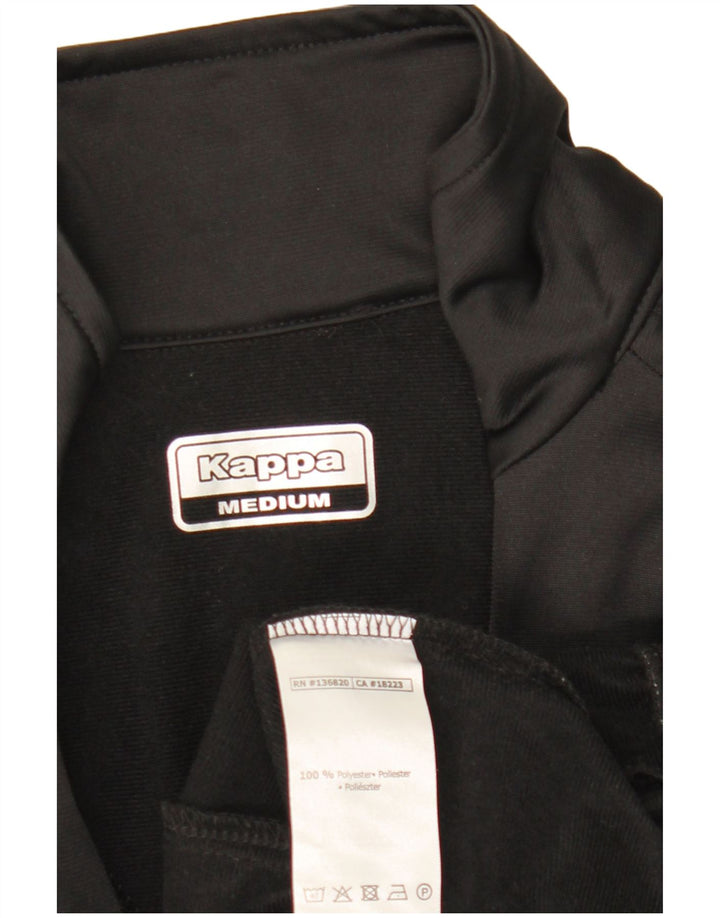 Kappa Herren-Trainingsanzugoberteil mit Grafik, Mittelschwarzes Polyester