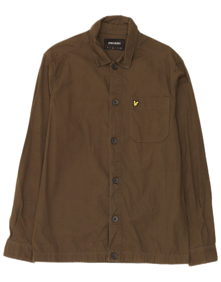 Lyle & Scott Herrenhemd aus mittlerer Khaki-Baumwolle