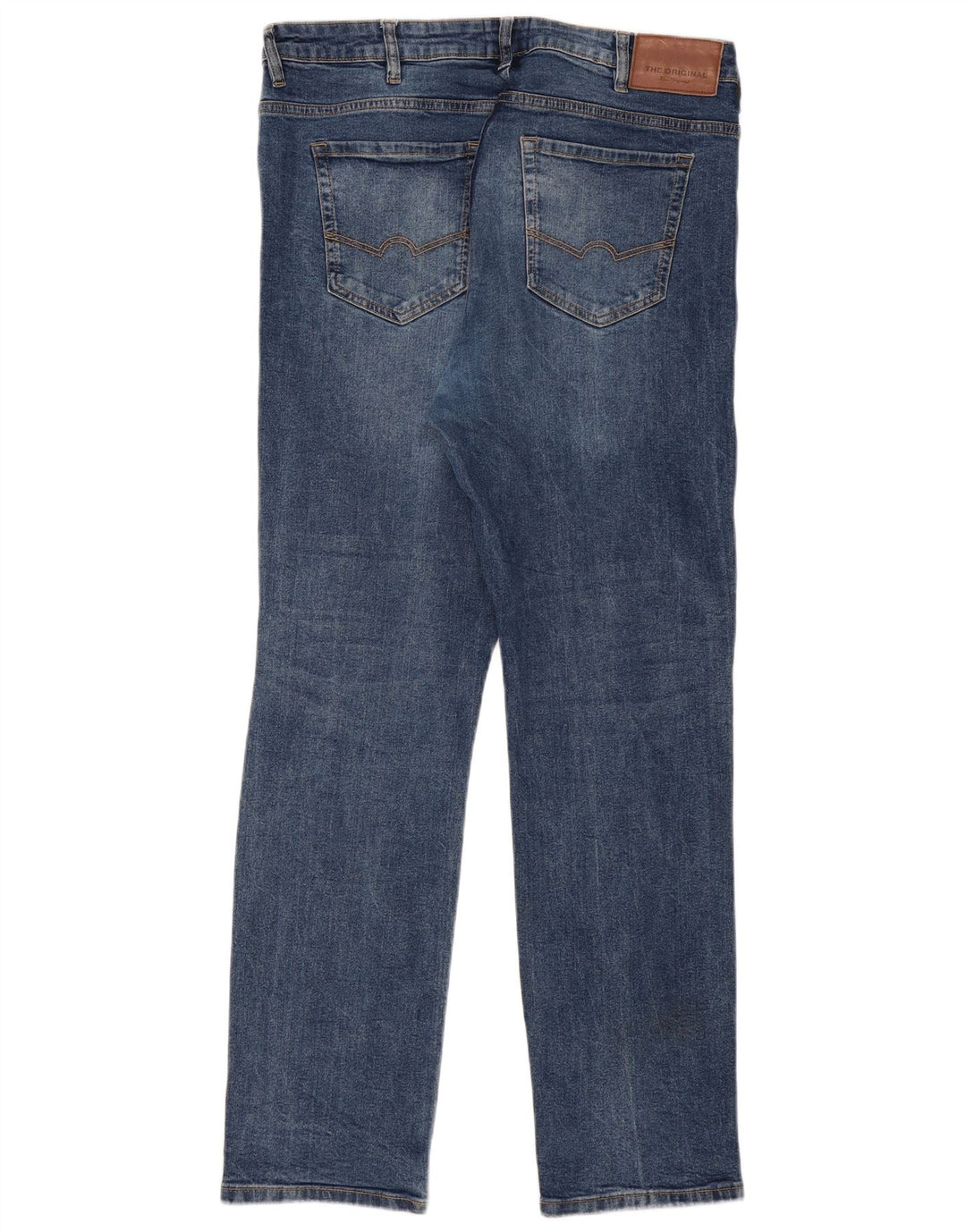 Ben Sherman Herren Straight Jeans W38 L31 Blaue Baumwolle
